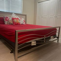 California KING bed + Side Tables + Mattress For Sale