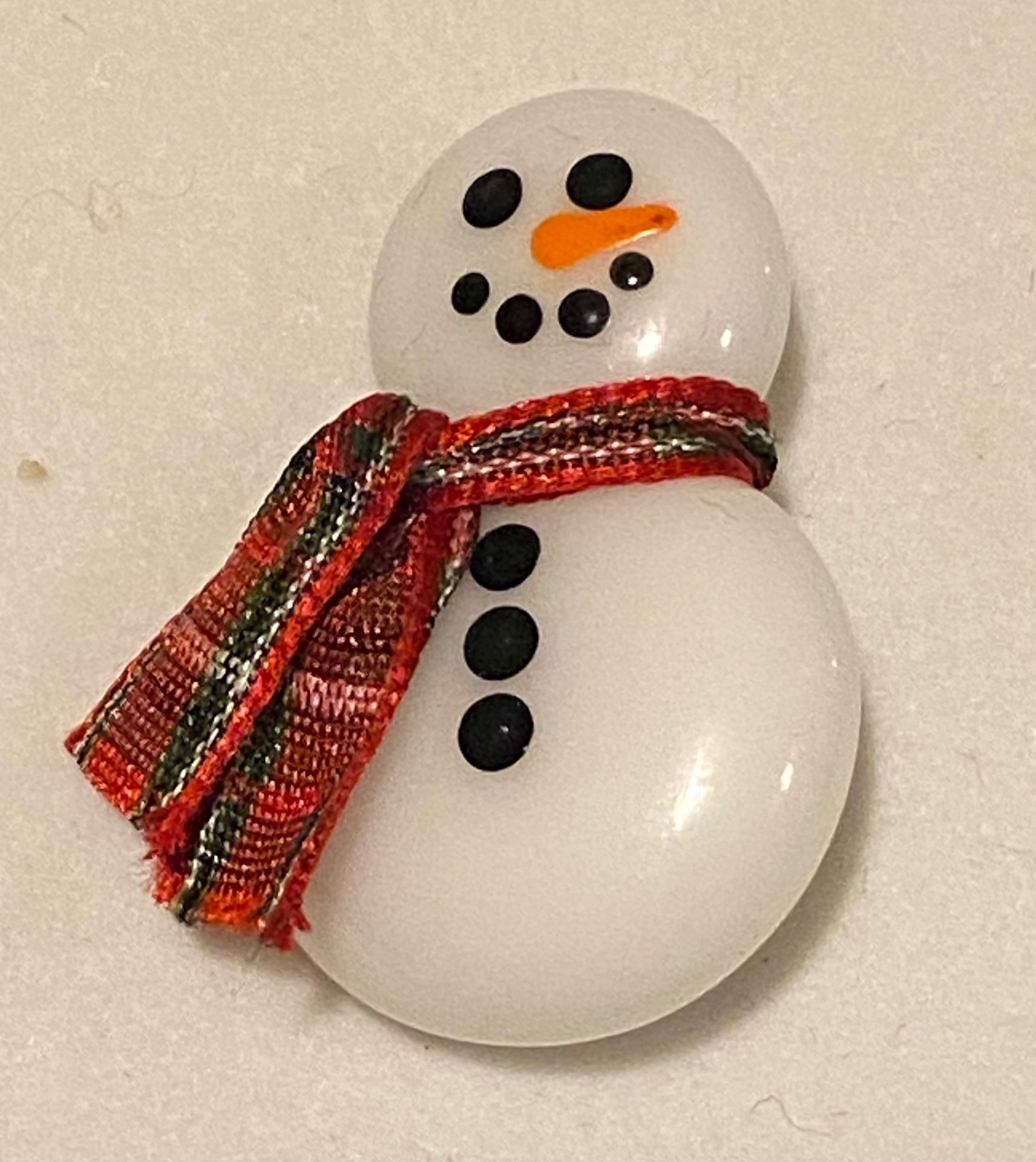 Christmas Snowman Pin Brooch Fused Glass Holidays Holiday Christmascore Jewelry