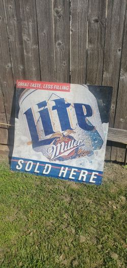 3'x3' Miller Light Vintage Metal Sign