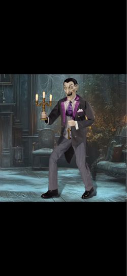6' Animated Vampire Butler with LED Eyes and Sound DISCOUNTED!!!
