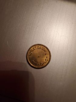 **Vintage Nik-O-Lok Brass Toilet Token**