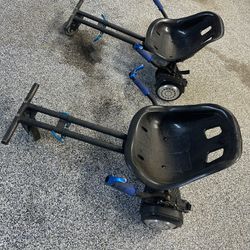 Two Razor Hovertrax With Scooter Attachment