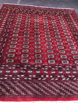 Brand new handmade Afghan rug size 8x10 red Bokhara carpet