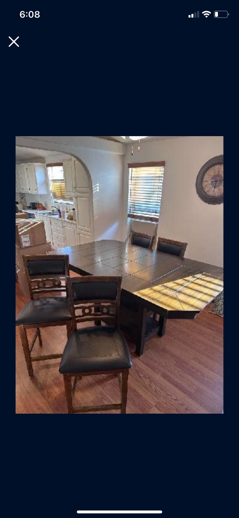 Extendable Kitchen Table + 4 High Chairs