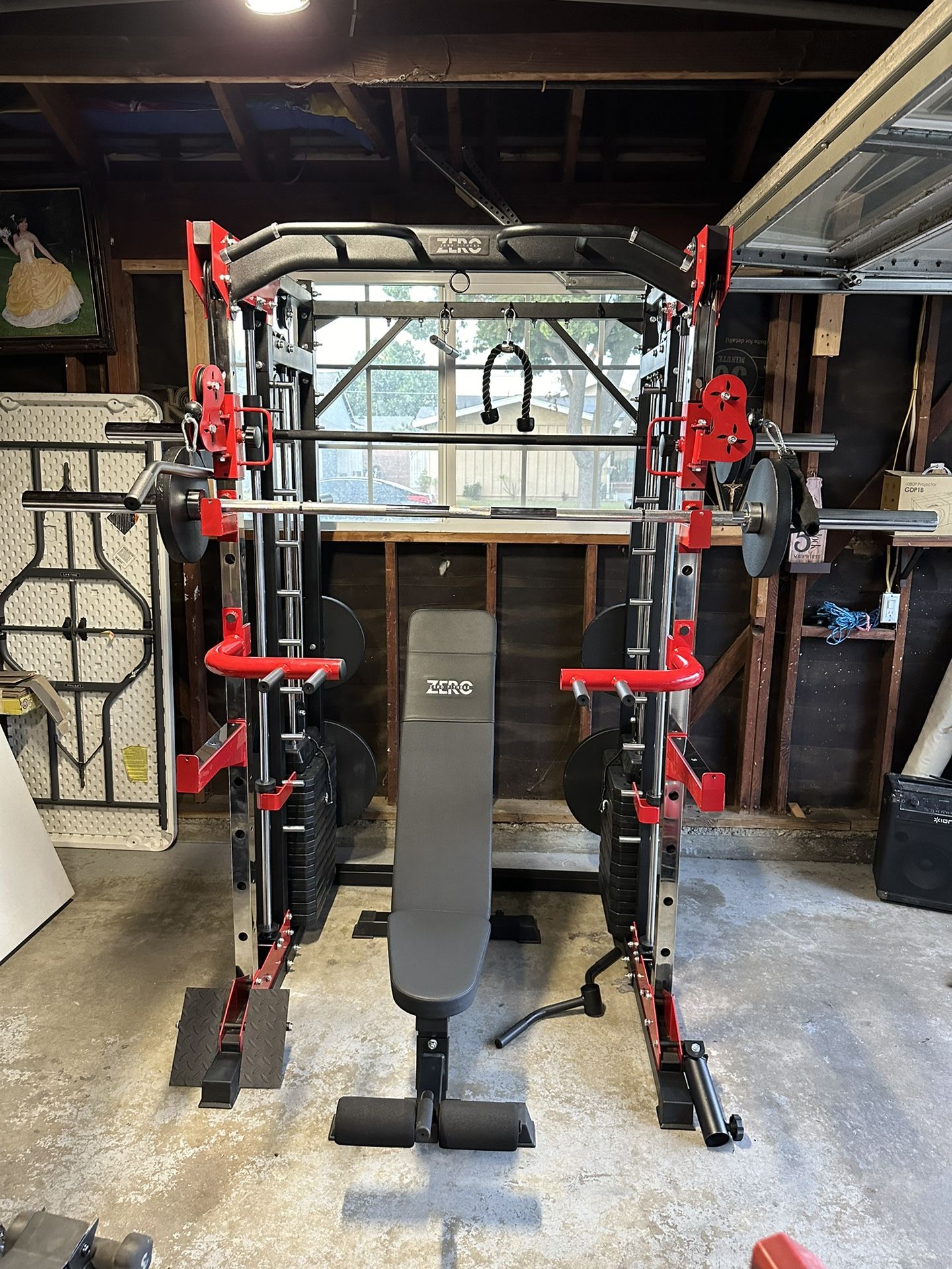Smith Machine 200 Adjustable Bench 245lb Cast Iron Olympic Weights 7ft Olympic Bar Fitness Gym Equipment FREE DELIVERY/INSTALLATION 🚚 🛠️