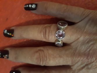 Silver 925 ring, with Ametists