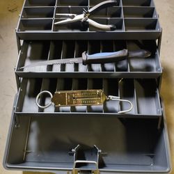 Fishing Tackle Box Fishing Pliers, Fillet Knife And Scale