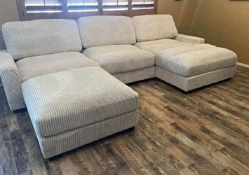 New Large Modular Sectional Sofa Comfy Couch! Free Delivery 🚚! Free Assembly! 😊