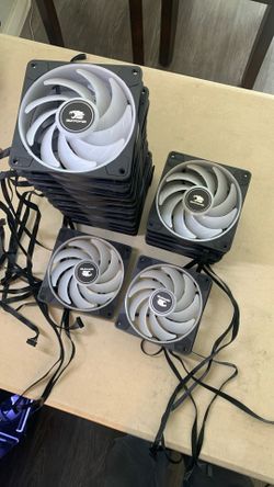 iBuyPower Pc Cooling Fans. White RGB. Compatible With Hub