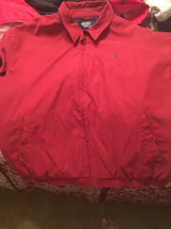 Burgundy polo jacket