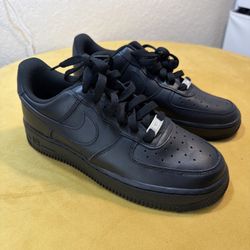 Nike AF1 All Black Air Force Ones In Women’s Size 8 Brand New, No Box