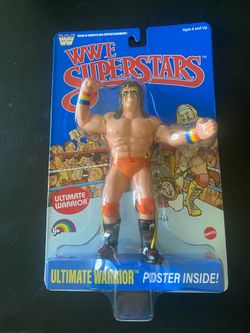 WWE Superstars Mattel Ultimate Warrior LJN Series 2 Action Figure Blue Card