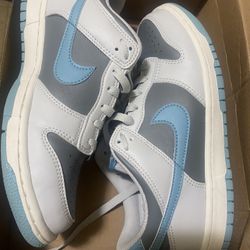 Nike Dunk Low (GS) : Photon Dust/denim turq