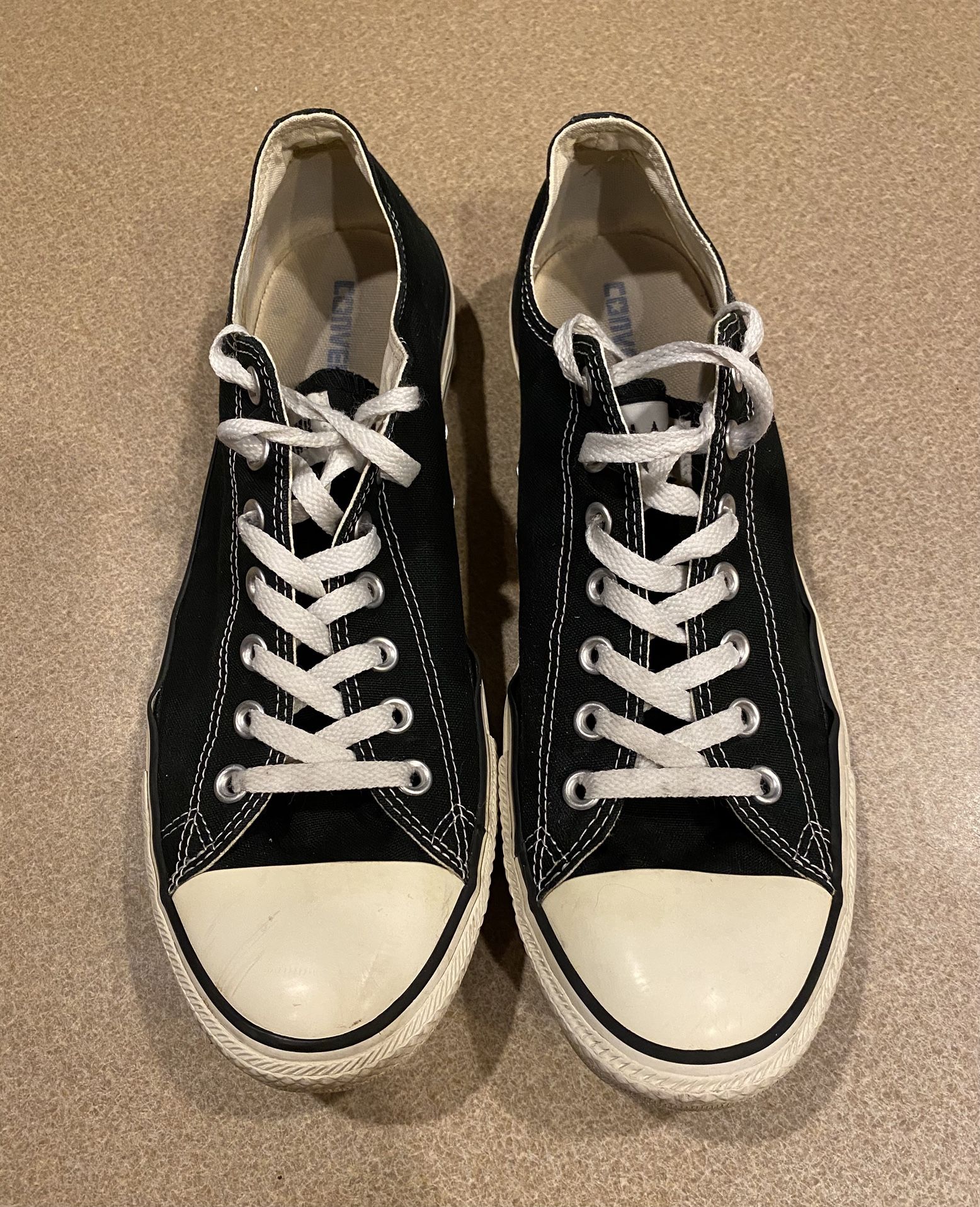 Low Top Black Converse Mens Size 12