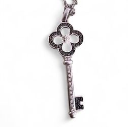 925 Silver Key Pendant & Necklace