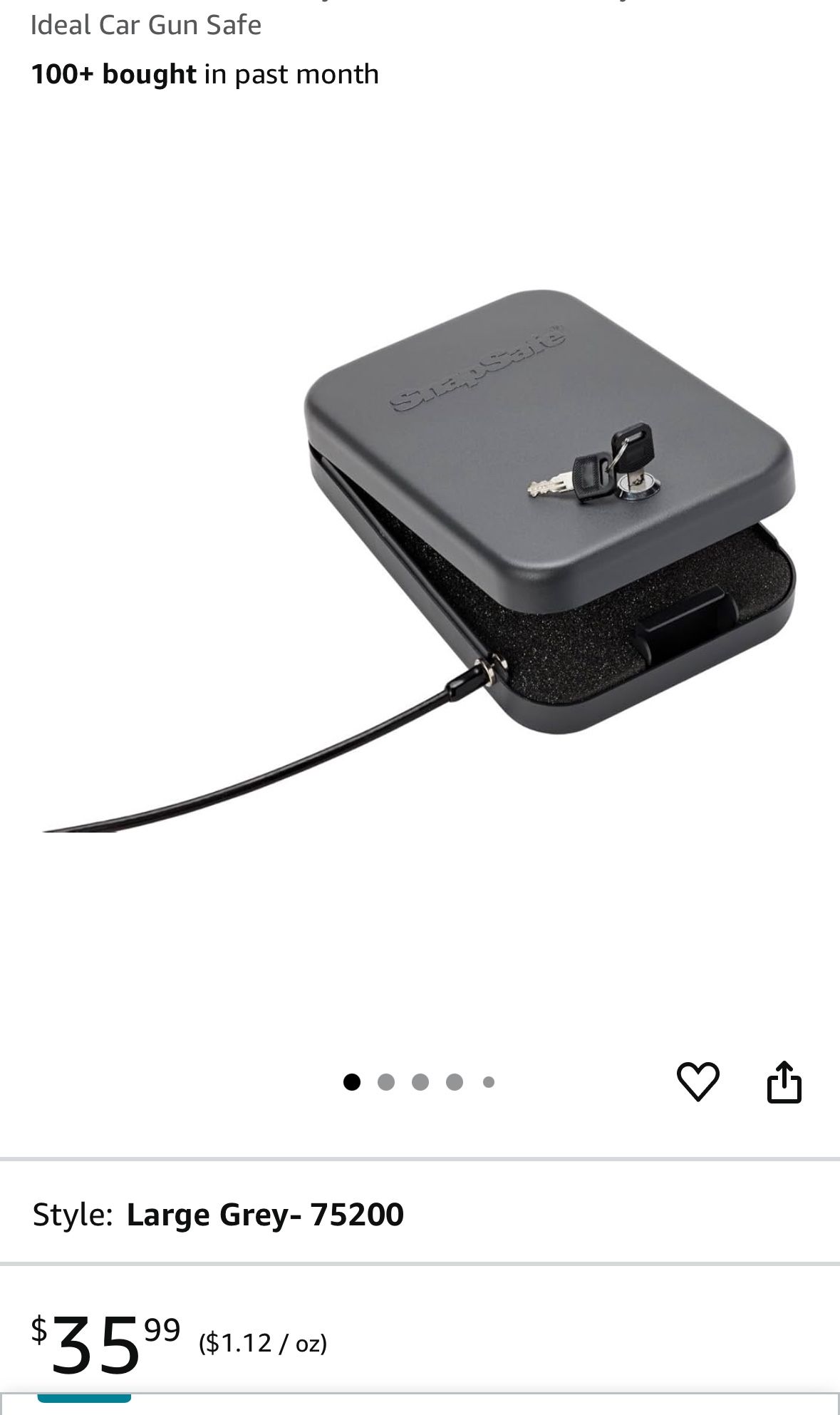 SnapSafe Brand Portable Gun Safe