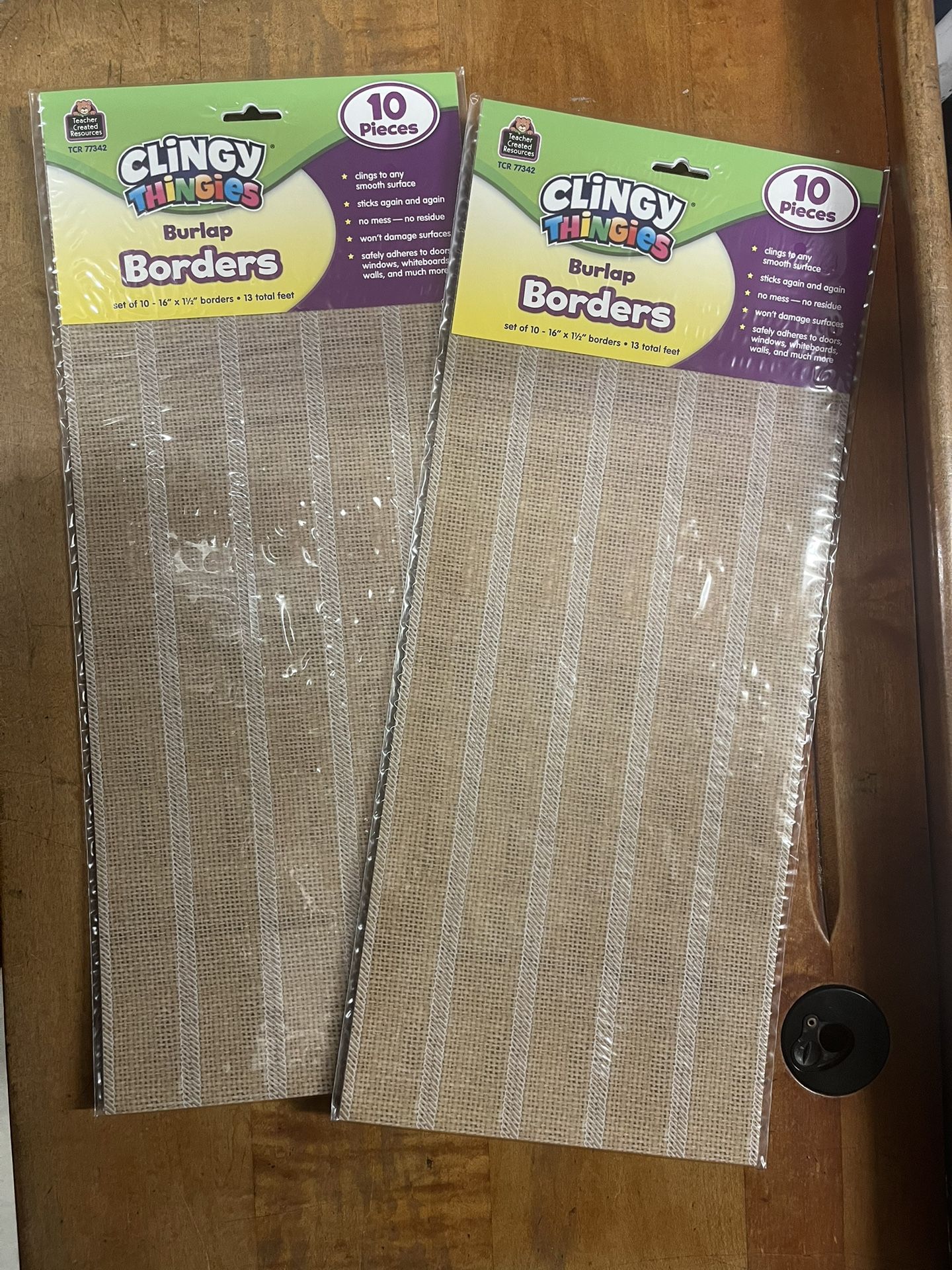 Clingy Thingies Border Burlap, Homeschool Teacher