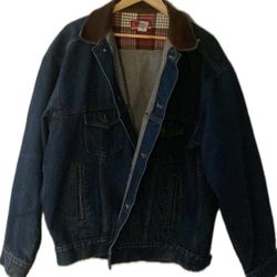 marlboro jacket vintage With Brown Leather Collar