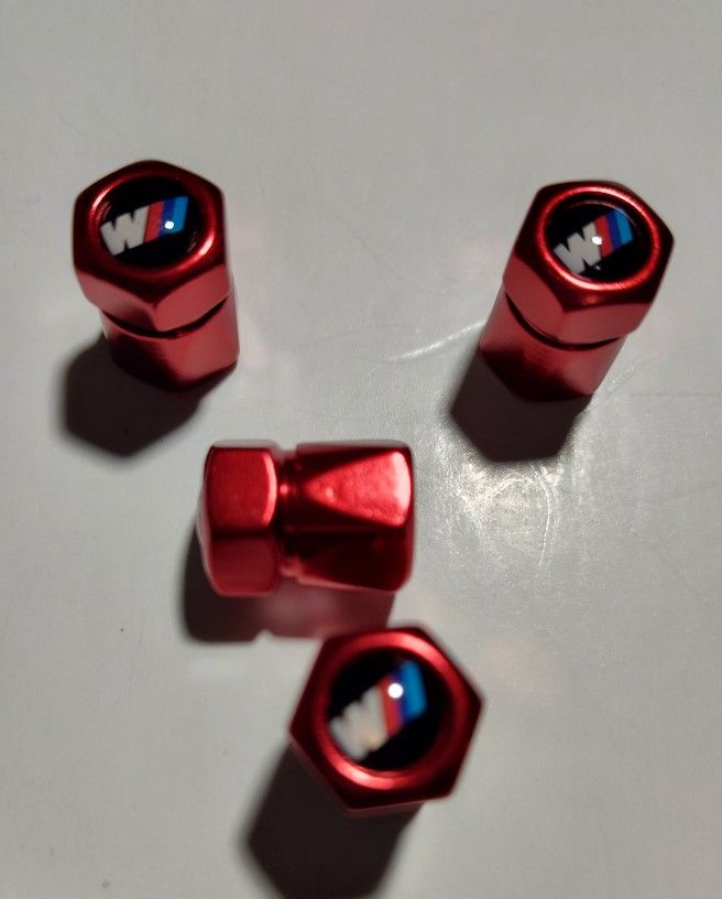 Set Of 4 New Wheel Tire Caps Air Valve Stem Cover For BMW