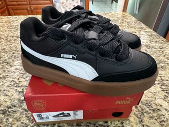 PUMA Park Lifestyle Sk8 Black Sneakers 401949-02 Kids Size 5.5Y / Women's 7