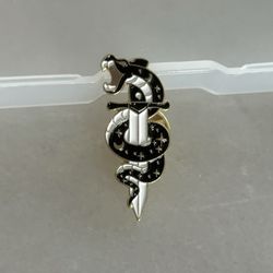 Snake and Sword Enamel Pin