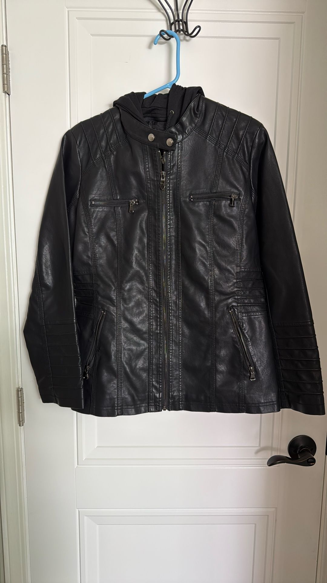 Black Leather Like Women’s Jacket