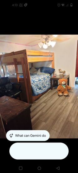 Wood bunk bed