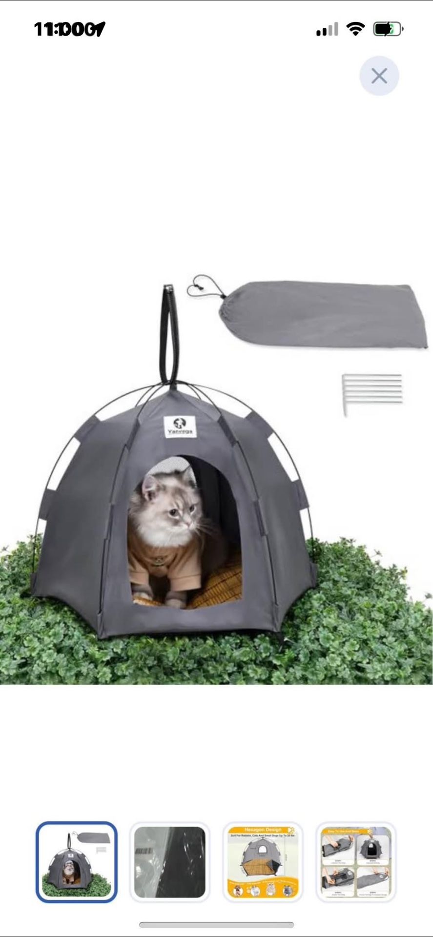 “New”cat&dog Pop Up Tent(no Assembly)(23”x23”x17”)foldable(retail$39)w/carry Bag