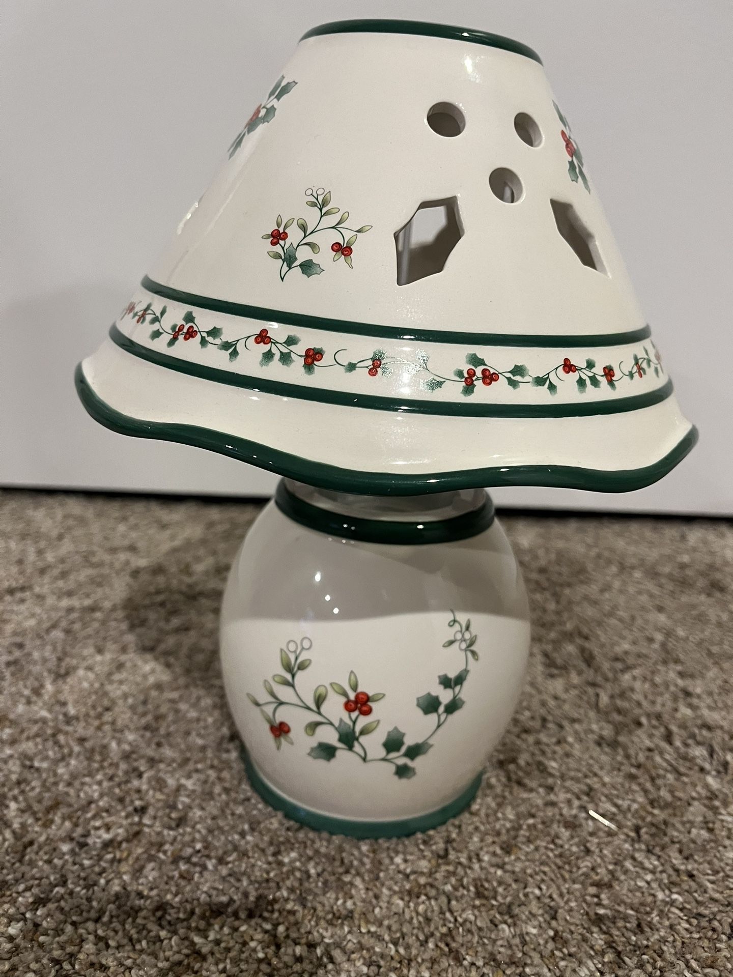 Votive Candle Holder With Lamp Shade In Winterberry By Pfaltzgraff