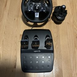 Logitech G920 Wheel, Pedals, and Stick Shift