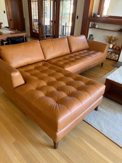 Sofa + Chaise, Leather *NEW