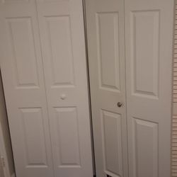 $65 each 30x79 Bi-fold bifold closet door bedroom hallway laundry room kitchen garage cat pet door