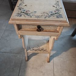 Vintage Bedroom Table. Lamp Table