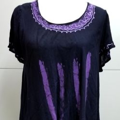 Black and Purple Lounge Dress M