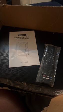 2 drawer night stand w led and remote LAZZANTO