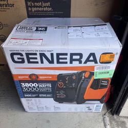 Generac 3800/3000-Watt Dual Fuel Inveter Generator, Fully Enclosed Case and Easy-To-Use Electric Start with Battery Included 