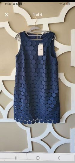 Hollow Out Circle Embroidered Dress Size M