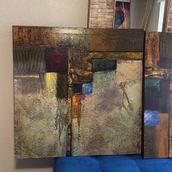 Large Modern Abstract Wall Art- Framed- “Refuge ll” - 36x35