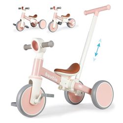 Bautia Kids Tricycle for Toddlers 1-3 with Push Handle, 5 in 1 Baby Balance Bike Toy for 1-4 Years Old Boys Girls Gift with Removable Pedals

NEW
