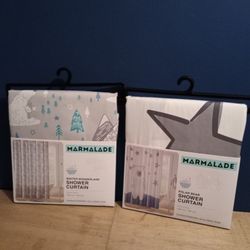 Marmalade Shower Curtains 72in X 72in $10 Each 