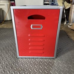 Red Locker Storage Bin