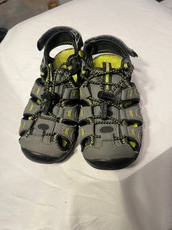 Eddie Bauer Boys Sandals Size 11 Gray Outdoor Water Shoes Good Condition