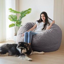 Convertible Beanbag High Density Foam Filling Machine Washable Cover Full Size