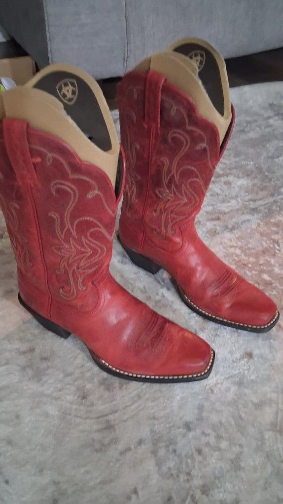 Ariat Red Cowboy Boots