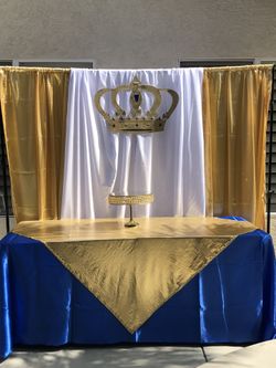 Prince theme / gold crown decorations , backdrop