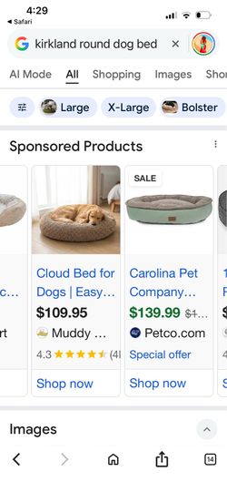 Large Dog Bed- super clean