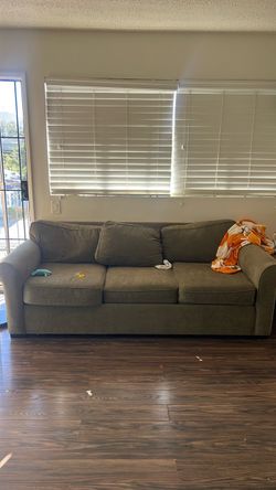 Green Fabric 3-Seat Sofa