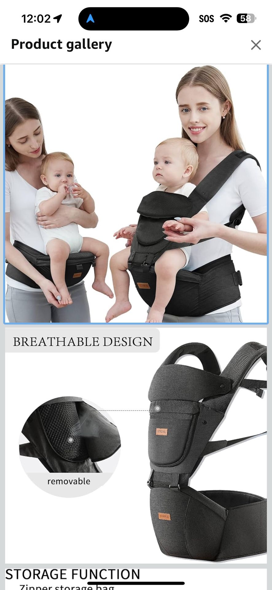 Brand New Baby Carrier With Hip Seat