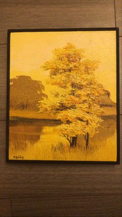 painting with the signature of artists Mae Sibley