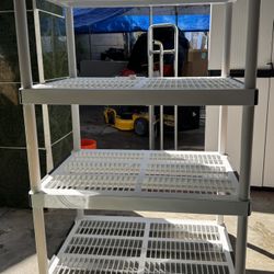 4-Tier Easy Assembly Multi-purpose Plastic Garage Storage Shelving Unit in Gray (36 in. W x54 in. H x 24 in. D)